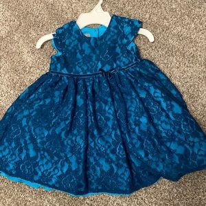 Turquoise blue Little girl dress-aged 3-4T GUC..bought from Hudson Bay